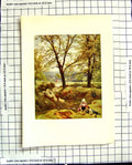 Old Antique Print C1907 Colour Plate Morland Summer Scene Sheep Children 20th