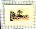 Original Old Antique Print C1907 Colour Plate Morland View Witley Church 20th