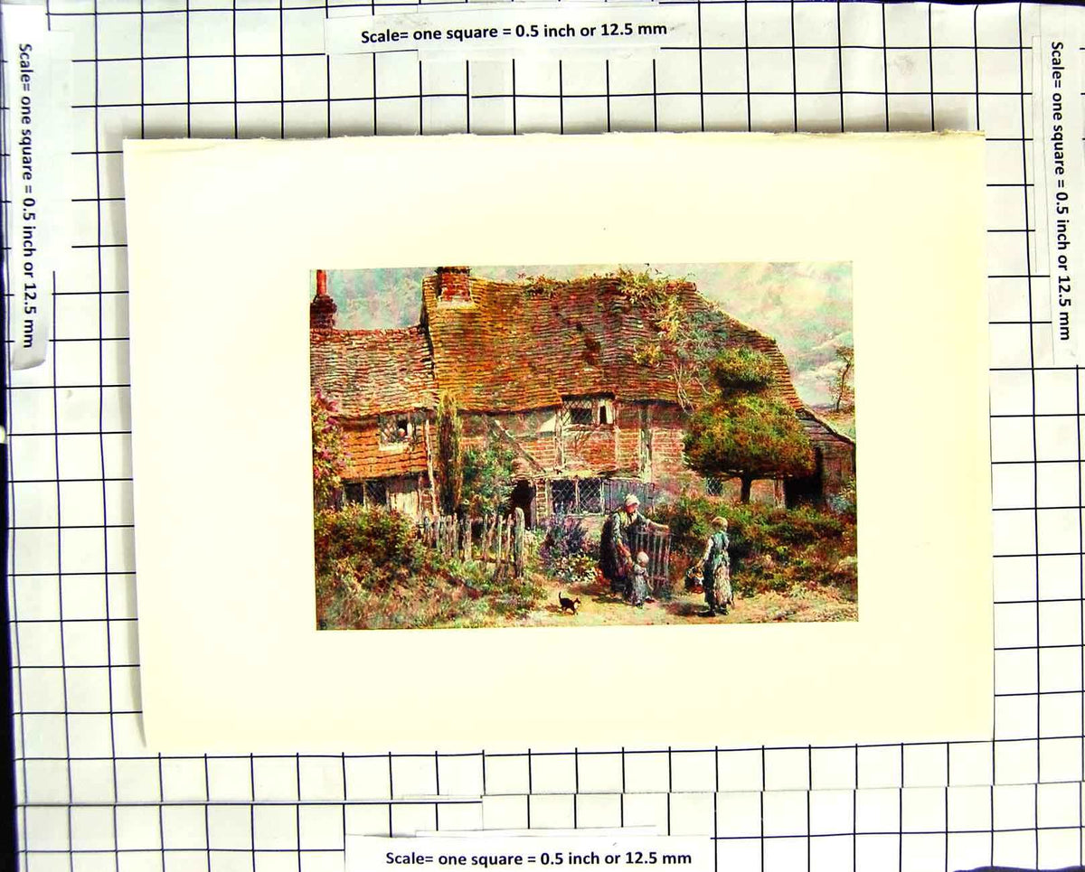 Original Old Antique Print C1907 Plate Morland Cottage Wheeler Street Witley