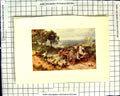 Original Old Antique Print C1907 Colour Plate Morland Farming Sheep Flock Horse