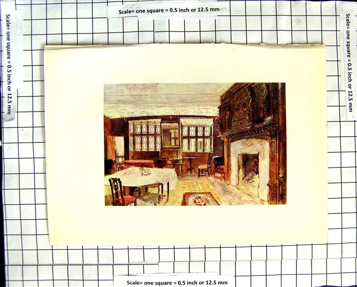 Old Antique Print C1907 Colour Plate Morland Coffee Feather'S Inn Ludlow 20th