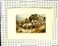 Old Antique Print C1907 Colour Plate Morland Horses Cart Crossing Brook 20th