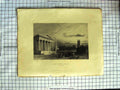 Original Old Antique Print America Bartlett 1839 The Gothic Church Newhaven