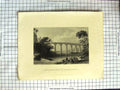 Original Old Antique Print Bartlett 1838 Viaduct Baltimore Washington Railroad