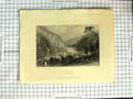 Old Antique Print America Bartlett 1838 Harpers Ferry Potomac Engraving 19th