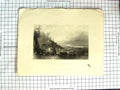 Original Old Antique Print America Bartlett 1838 Valley Wyoming Pennsylvania
