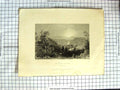 Original Old Antique Print 1837 Village Sing-Sing Hudson River America Bartlett