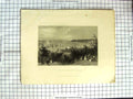 Original Old Antique Print Narrows Staten Island Ships America Bartlett 1837