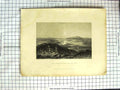 Original Old Antique Print 1837 Lake Winnipisseogee Red Hill America Bartlett
