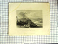 Old Antique Print America Bartlett 1837 View Mount Holyoke River Mountain 19th