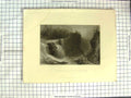 Original Old Antique Print America Bartlett Trenton Falls Ravine 1837 Engraving