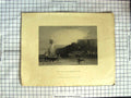 Original Old Antique Print 1837 Palisades Hudson River Ships America Bartlett