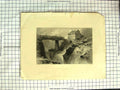 Original Old Antique Print 1839 Bridge Glens Fall Hudson River America Bartlett