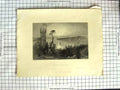 Old Antique Print 1840 Canada Bartlett View Church Point Levi Ships Tower 19th