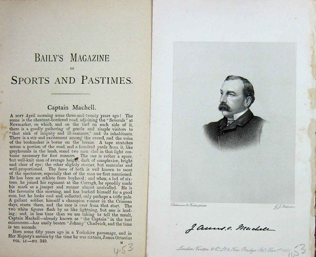 Original Old Antique Print Baily'S 1889 Richard Burke Master Tipperery Hounds