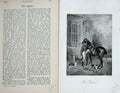 Original Old Antique Print Portrait 1891 Hunting Squire Horse Hound Dogs 19th