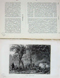 Old Antique Print Battue Hunting Country Horse Men Shooting Baily'S 1892 19th