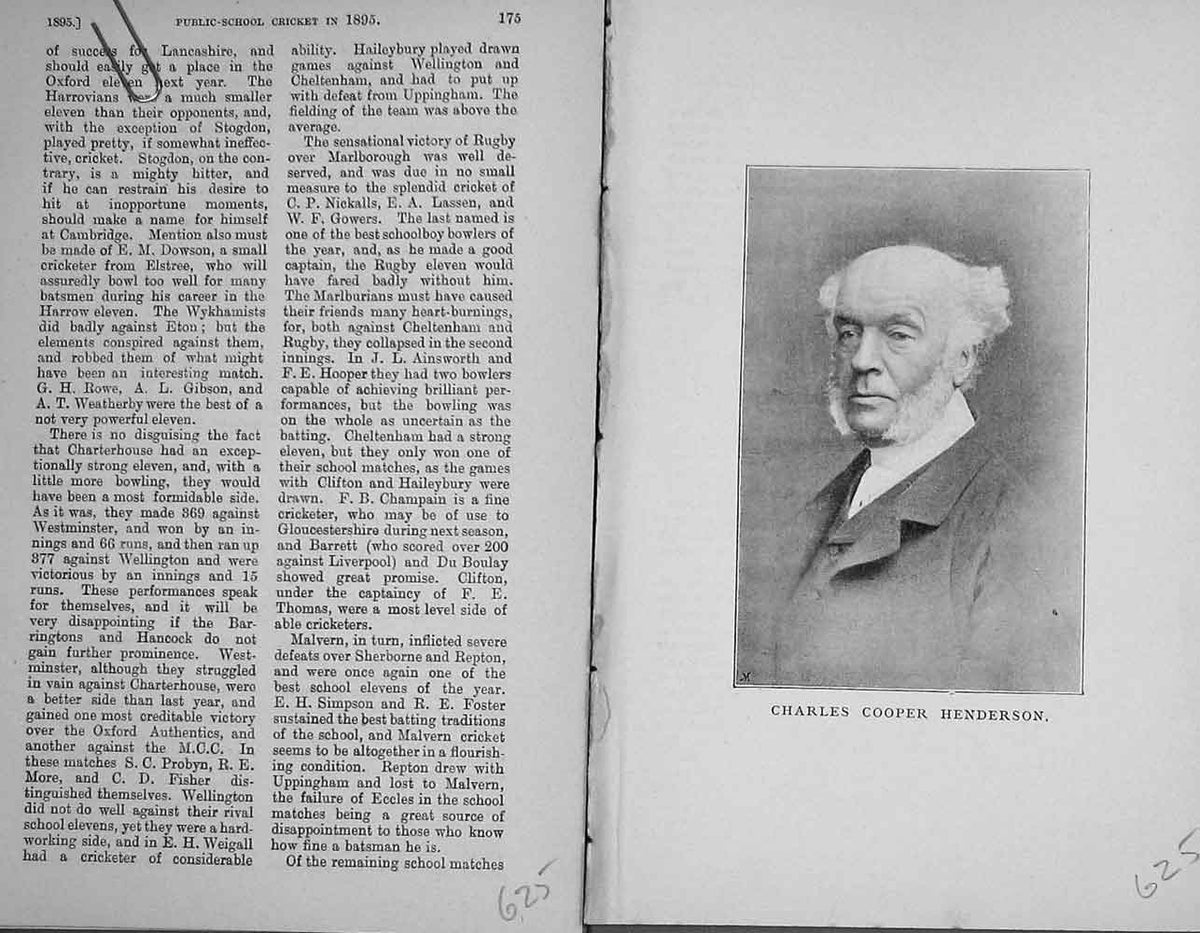 Original Old Antique Print Portrait 1895 Charles Cooper Henderson Baily'S 19th