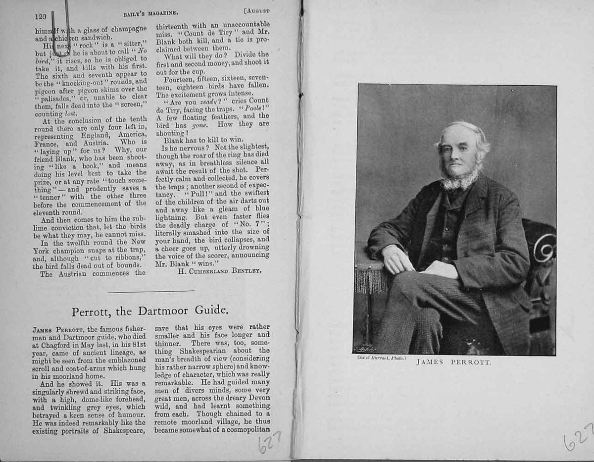 Original Old Antique Print Portrait 1895 James Perrott Baily'S Magazine 19th