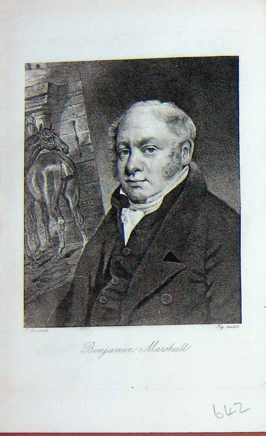 Original Old Antique Print Portrait 1895 Benjamin Marshall Sportsman Victorian