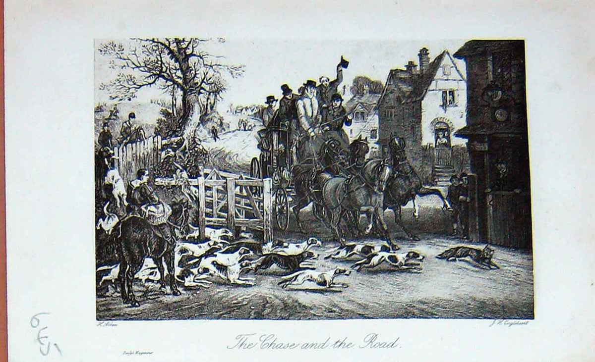 Old Antique Print Baily'S Magazine 1895 Hunting Sport Horses Dogs Hounds 19th