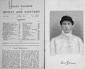 Original Old Antique Print Portrait 1895 Lord Molyneux Sportsman Baily'S 19th