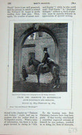 Original Old Antique Print Portrait 1895 Man Horse Orkney Kensington Victorian