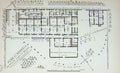Original Old Antique Print Plan 1895 Hounds Kennels Dogs Hunting Sport 19th