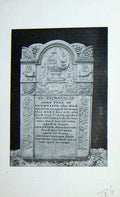 Original Old Antique Print Gravestone John Peel Ruthwaite Mary Peter Photo 1897