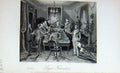 Original Old Antique Print Fox Hunters Men Banquet Sport Dogs 1897 Baily'S 19th