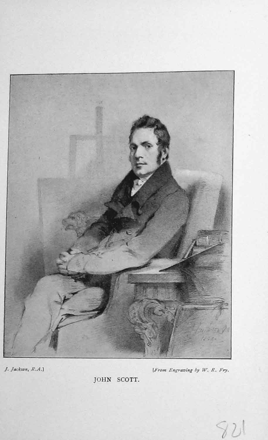 Original Old Antique Print Portrait 1897 John Scott Baily'S Magazine Sport 19th