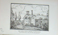 Old Antique Print Manor House Edstone Warwickshire Poet Somerville 1897 19th