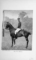 Original Old Antique Print Portrait 1896 Mr E.D Miller Horse Polo Sport 19th