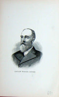 Original Old Antique Print Portrait 1896 Captain Walter Smythe Sports Victorian