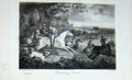 Original Old Antique Print Country Fox Hunting Sport Horses Hounds Dogs 1896