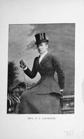 Original Old Antique Print Mrs F.J Falkiner Sportswoman Portrait 1896 Victorian
