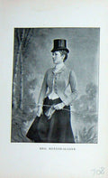 Original Old Antique Print Portrait 1896 Mrs Kenyon-Slaney Sportswoman 19th
