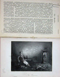 Original Old Antique Print Portrait 1896 Reverie Man Smoking Table Chair 19th
