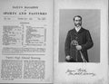 Original Old Antique Print Portrait 1896 Captain Hugh Edmond Browning Victorian