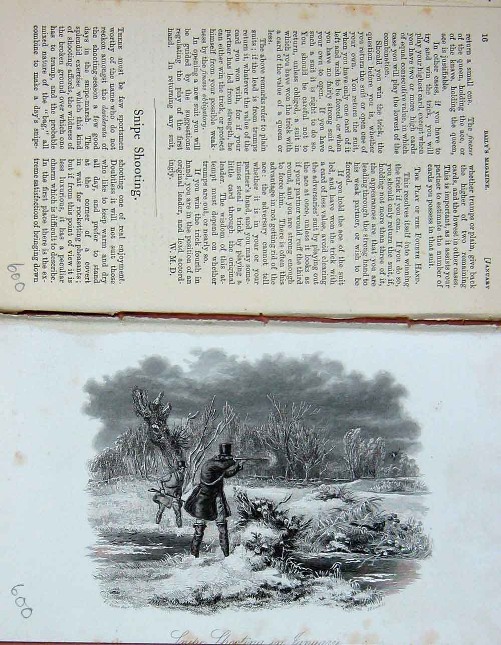 Original Old Antique Print Snipe Shooting Hunting Birds Men Sport Country 1894