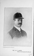 Original Old Antique Print Portrait 1894 Mr H.E Lambe Eggersford Hounds 19th