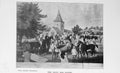 Original Old Antique Print Jolly Squire 1898 Church People Horse 19th