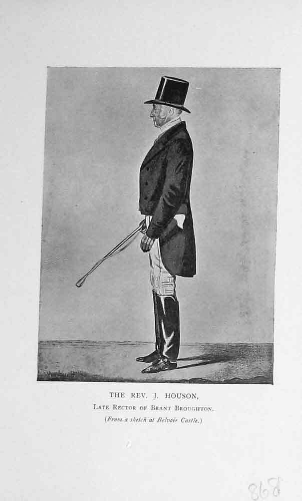 Original Old Antique Print 1899 Portrait Rev. J. Houson Brant Broughton 19th