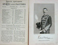 Original Old Antique Print 1899 Portrait Major Robert M. Pore Cricket Victorian