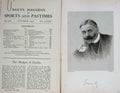 Original Old Antique Print 1900 Portrait Marquis Granby Fly Fishing Sport 20th