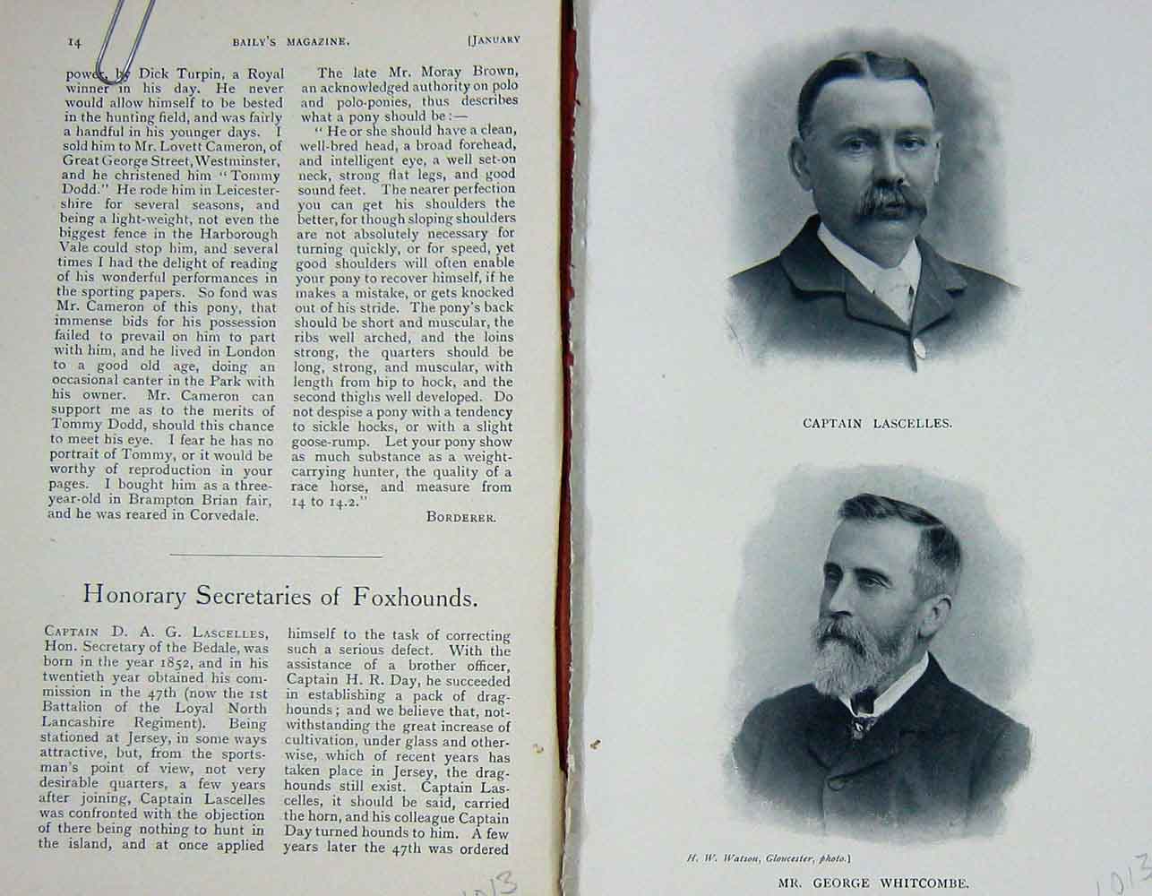 Original Old Antique Print 1902 Portrait Mr George Whitcombe Lascelles 20th