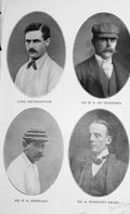 Original Old Antique Print 1902 Portrait Polo Southampton Trafford Men 20th