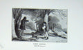 Original Old Antique Print 1904 Rabbit Shooting Hunting Country Man Gunn Dogs