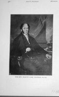 Original Old Antique Print 1904 Portrait Rev. Harvey Farr Yeatman M.F.H 20th