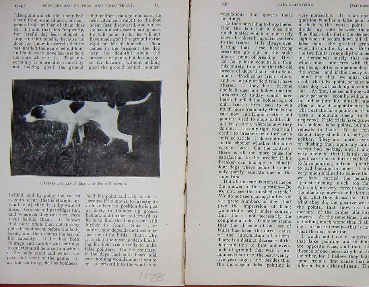 Original Old Antique Print 1904 Photograph Captain Stirling Bragg Keir Hunting